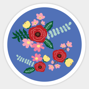 Aromatic rose floral garden - purple Sticker